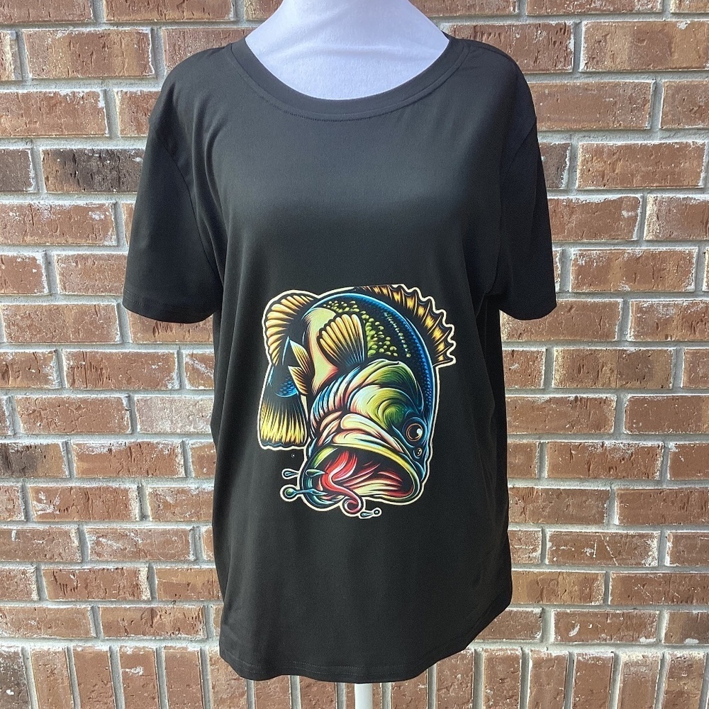 VIBRANT FISH, DESIGN T- Shirt ( Size: XL)